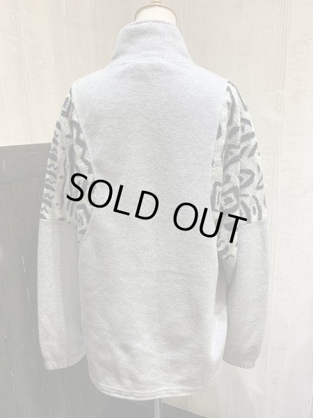 画像4: 90s Reliance 幾何学模様 象形文字 プルオーバー フリース ジャケット ブルゾン (4)