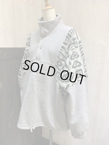 画像3: 90s Reliance 幾何学模様 象形文字 プルオーバー フリース ジャケット ブルゾン (3)