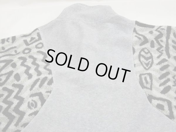 画像17: 90s Reliance 幾何学模様 象形文字 プルオーバー フリース ジャケット ブルゾン (17)