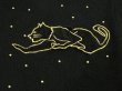 画像8: 90s SPREE  ビジュー ブラック キャット 黒猫 刺繍 Iライン ニット ワンピース ドレス (8)