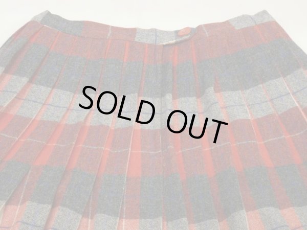 画像21: 50s ビンテージ UNKNOWN ダブルフェイス リバーシブル  タータンチェック ウール プリーツ スカート (21)