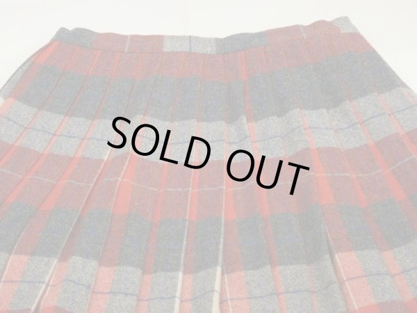 画像18: 50s ビンテージ UNKNOWN ダブルフェイス リバーシブル  タータンチェック ウール プリーツ スカート (18)