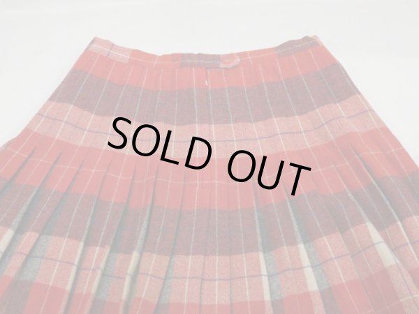 画像15: 50s ビンテージ UNKNOWN ダブルフェイス リバーシブル  タータンチェック ウール プリーツ スカート (15)