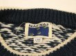 画像6: 90s ビンテージ NAF NAF 刺繍ワッペン ダマスク風 ダイヤ模様 スノー ノルディック 総柄 ニット セーター (6)