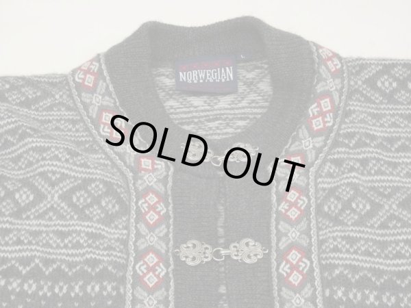 画像7: 90s ビンテージ NORWEGIAN チロリアン ノルディック セーター チロリアン チロル ニット カーディガン (7)