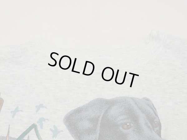 画像7: USA製 80s 90s ビンテージ UNKNOWN 動物 DOG 犬 ラブラドールレトリーバー プリント スウェット トレーナー (7)