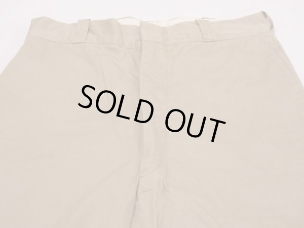 画像7: 60s 70s ビンテージ US ARMY COTTON KHAKI ミリタリー チノ トラウザーズ パンツ チノパン W29 (7)