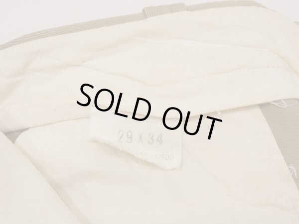 画像10: 60s 70s ビンテージ US ARMY COTTON KHAKI ミリタリー チノ トラウザーズ パンツ チノパン W29 (10)