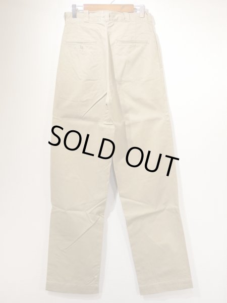 画像5: 60s 70s ビンテージ US ARMY COTTON KHAKI ミリタリー チノ トラウザーズ パンツ チノパン W29 (5)
