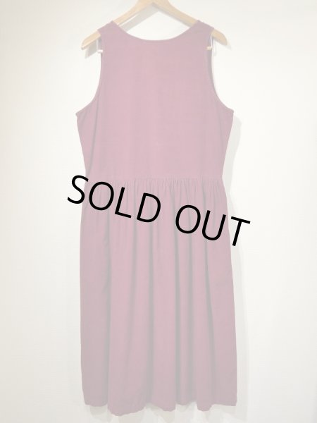 画像5: 90s Eddie Bauer 前開き コーデュロイ サロペット ワンピース ドレス ジャンパースカート (5)