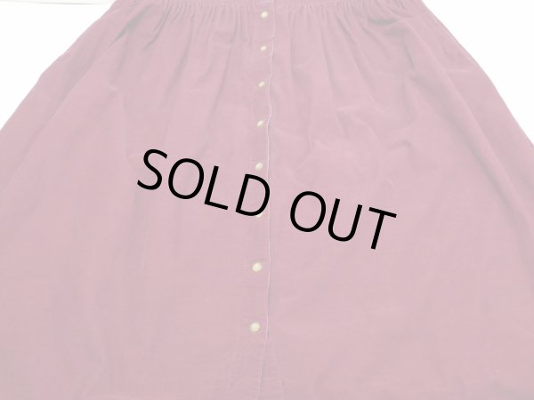 画像10: 90s Eddie Bauer 前開き コーデュロイ サロペット ワンピース ドレス ジャンパースカート (10)