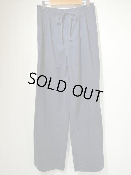 画像4: 90s Eddie Bauer インディゴ リネン コットン ワイド バギー イージー リラックス パンツ  (4)