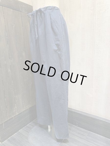 画像2: 90s Eddie Bauer インディゴ リネン コットン ワイド バギー イージー リラックス パンツ  (2)