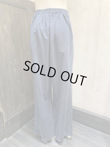 画像3: 90s Eddie Bauer インディゴ リネン コットン ワイド バギー イージー リラックス パンツ  (3)