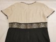 画像15: USA製 80s 90s ビンテージ MELISSA COLLECTION リネン レオパード バイカラー ロング ワンピース ドレス (15)