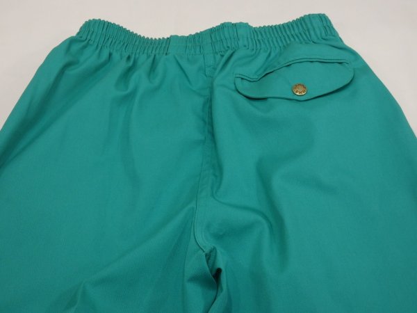 画像12: USA製 80s ビンテージ LANDS'END グリーンカラー イージーパンツ リラックス スラックス カラー パンツ (12)