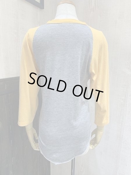 画像3: 80s ビンテージ Yellowstone Park スーベニア プリント ラグラン スリーブ 七分袖 Tシャツ ベースボールT (3)