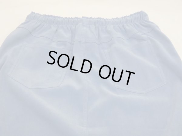 画像12: 90s DENIM & CO サックスブルー ウエストゴム タイト ロング スカート  (12)