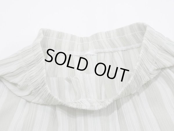 画像9: 90s UNKNOWN ピスタチオグリーン ランダム ストライプ レーヨン イージー ワイド パンツ リラックス パンツ (9)