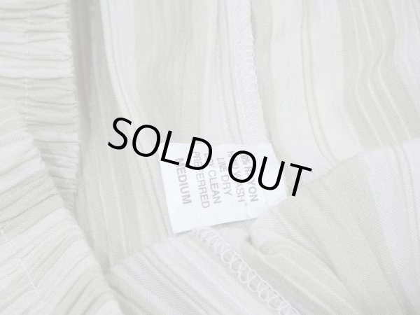 画像10: 90s UNKNOWN ピスタチオグリーン ランダム ストライプ レーヨン イージー ワイド パンツ リラックス パンツ (10)