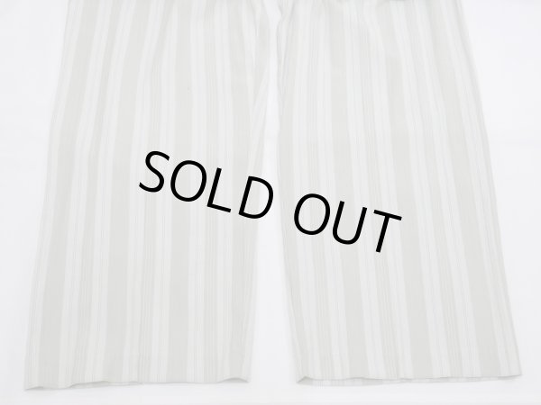 画像12: 90s UNKNOWN ピスタチオグリーン ランダム ストライプ レーヨン イージー ワイド パンツ リラックス パンツ (12)