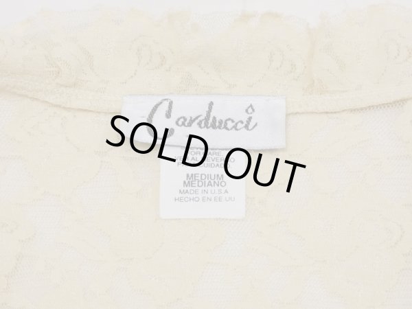 画像6: USA製 90s Carducci 総レース クロップド丈 ブラウス シャツ カーディガン  (6)