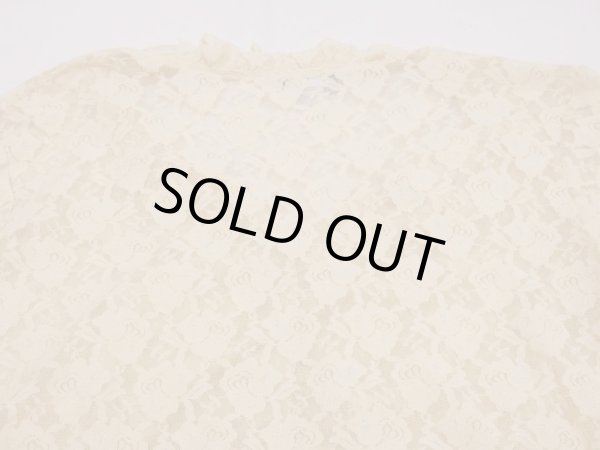 画像12: USA製 90s Carducci 総レース クロップド丈 ブラウス シャツ カーディガン  (12)