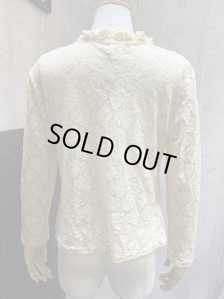 画像3: USA製 90s Carducci 総レース クロップド丈 ブラウス シャツ カーディガン  (3)