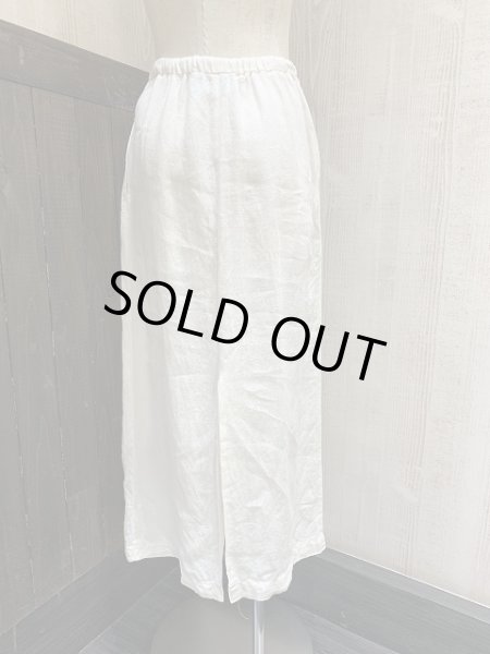 画像3: 80s 90s ビンテージ Giorgio Sant' Angelo ホワイト リネン ロング タイト スカート (3)
