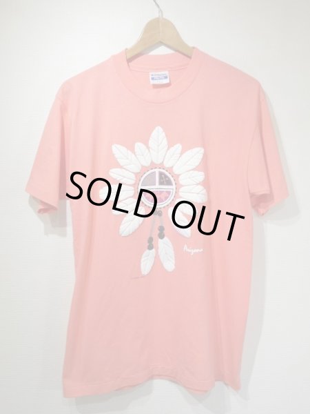 画像4: USA製 80s 90s HANES ARIZONA ホットピンク スーベニア インディアン ネイティブ ドリームキャッチャー 3D 発泡 プリント Tシャツ (4)