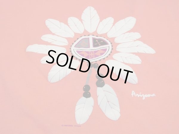 画像8: USA製 80s 90s HANES ARIZONA ホットピンク スーベニア インディアン ネイティブ ドリームキャッチャー 3D 発泡 プリント Tシャツ (8)