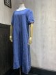 画像3: USA製 90s SUNBELT DULL BLUE リネン ポケット 付き チュニック ワンピース ドレス  (3)