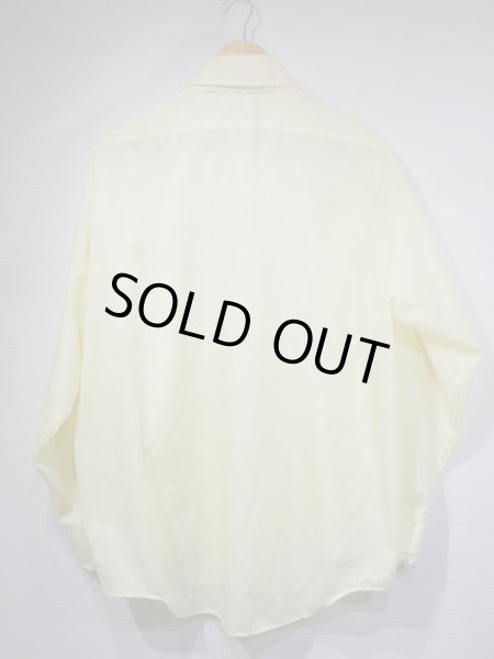 画像5: 70s ビンテージ DELTON ライトイエロー フリル ドレス シャツ (5)