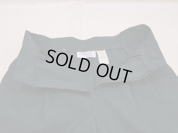 画像8: 90s FUNDAMENTAL THINGS ダークグリーン ツータック テーパード スラックス カラー パンツ (8)