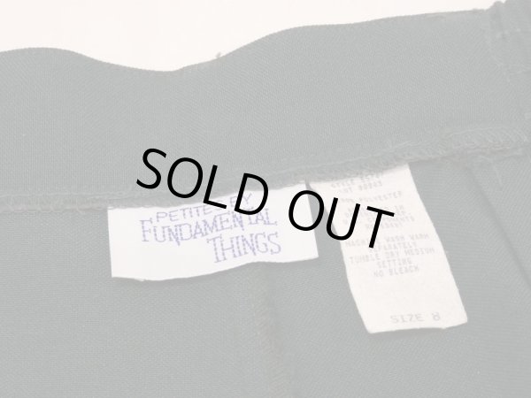 画像9: 90s FUNDAMENTAL THINGS ダークグリーン ツータック テーパード スラックス カラー パンツ (9)