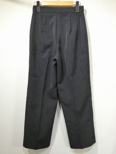 画像5: 90s H H S ピンストライプ ブラック スラックス パンツ  (5)