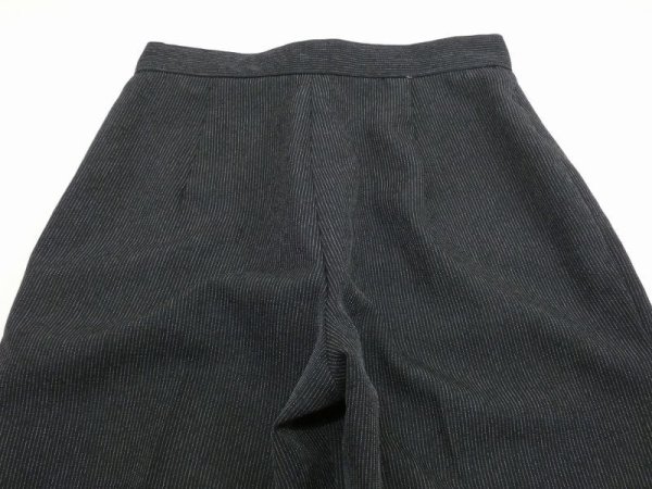 画像11: 90s H H S ピンストライプ ブラック スラックス パンツ  (11)