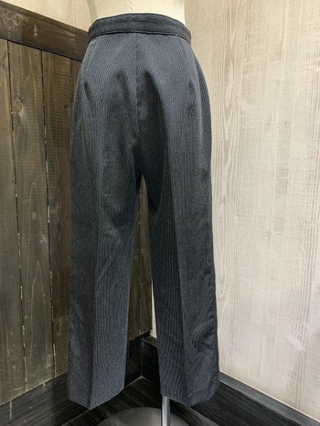 画像3: 90s H H S ピンストライプ ブラック スラックス パンツ  (3)