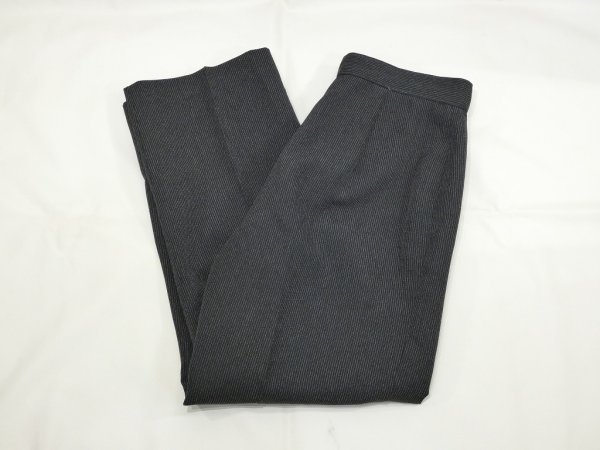 画像6: 90s H H S ピンストライプ ブラック スラックス パンツ  (6)