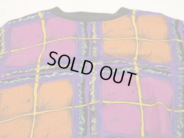 画像12: USA製 80s 90s ESSAY BY SHARON ANTHONY 総柄 レーヨン ショート クロップド 丈 短丈 デザイン ブルゾン ジャケット (12)