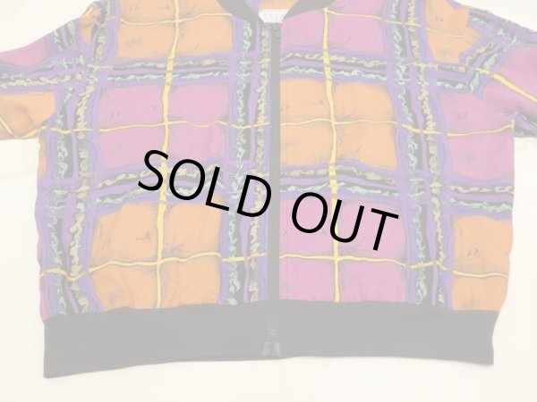 画像9: USA製 80s 90s ESSAY BY SHARON ANTHONY 総柄 レーヨン ショート クロップド 丈 短丈 デザイン ブルゾン ジャケット (9)