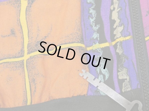 画像10: USA製 80s 90s ESSAY BY SHARON ANTHONY 総柄 レーヨン ショート クロップド 丈 短丈 デザイン ブルゾン ジャケット (10)