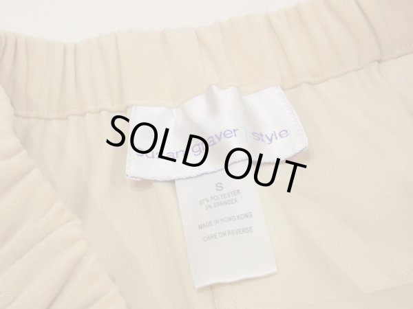 画像8: 90s susan graver style フェイクスエード テーパード イエローベージュ イージーパンツ リラックスパンツ (8)