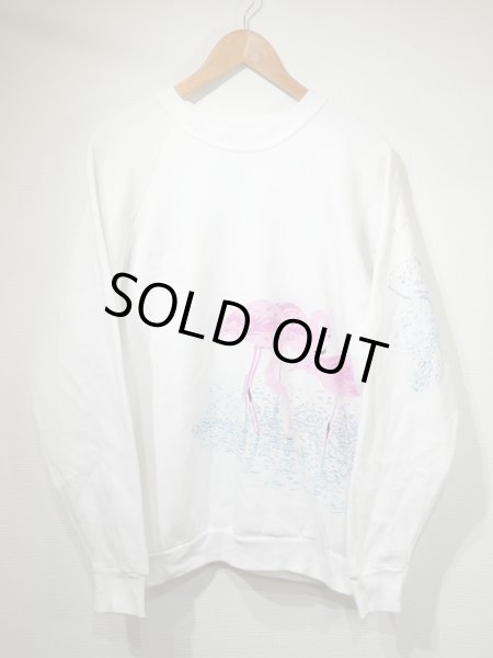 画像4: USA製 90s ビンテージ SCREEN STARS フラミンゴ 両面 プリント スウェット トレーナー  (4)