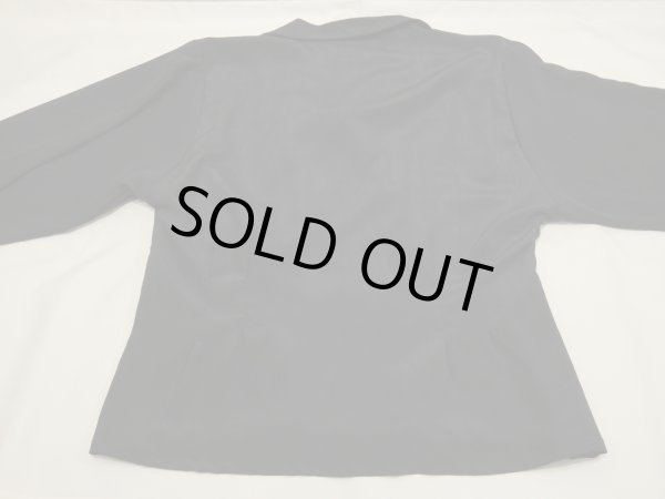 画像12: USA製 80s 90s Liz Baker タック シルエット リボンカラー スカーフカラーデザイン  ブラック ブラウス (12)