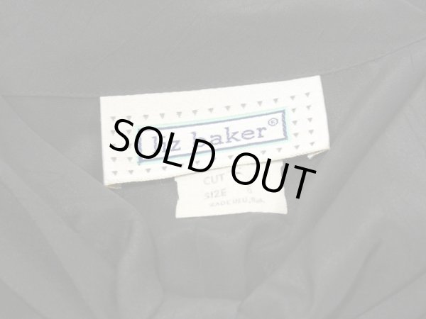 画像6: USA製 80s 90s Liz Baker タック シルエット リボンカラー スカーフカラーデザイン  ブラック ブラウス (6)