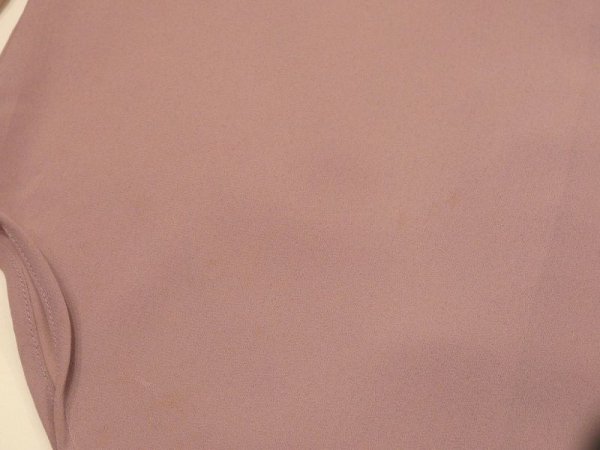 画像17: 70s ビンテージ NSL マオカラー レース フリル ラベンダー ブラウス (17)