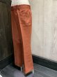 画像2: 70s ビンテージ テラコッタ ブラウン セミフレア レトロ スラックス ドレス パンツ (2)
