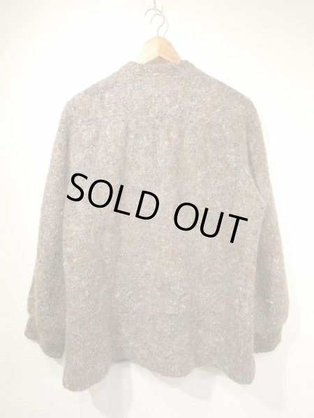 画像5: 80s ビンテージ KORET メランジ織り ミックスカラー モヘア  チャイナボタン ニット カーディガン ジャケット (5)