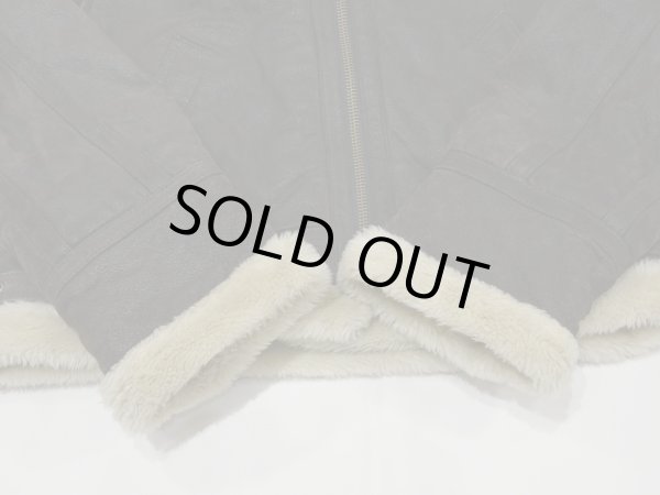 画像13:  90s ユーロ ビンテージ M&M MODI&MODA Vera Pelle レザー 裏ボア ショート丈 ブルゾン フライト ジャケット (13)